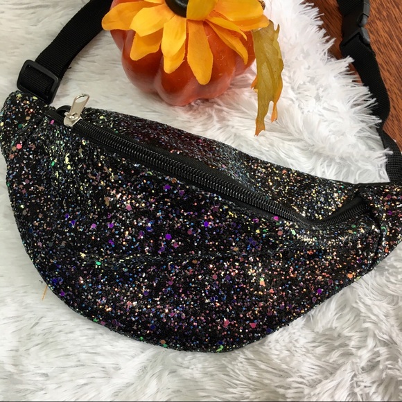 4 for $15🎃Black glitter fanny pack - Picture 2 of 2